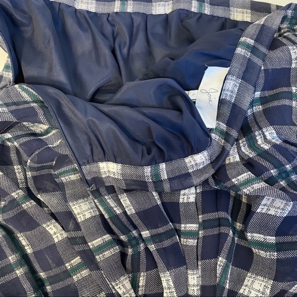 Joie Silk Plaid Pleated Mini Skirt - Picture 6 of 11